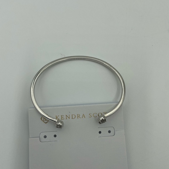 Kendra Scott-Emilie Cuff Silver Drusy Bracelet NWOT - Picture 2 of 3